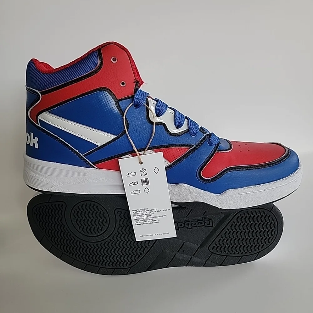 Size 6 Reebok BB4500 Court Sneakers Kids HP4378 Blue/red/black